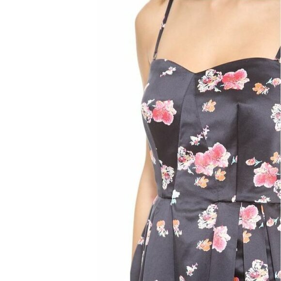 Jill Stuart Persian Floral Fit & Flare Satin Dress - Picture 4 of 4